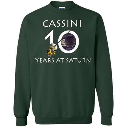 Cassini Grand Finale T-shirt Cassini 10 Years At Saturn T-shirt Forest Green