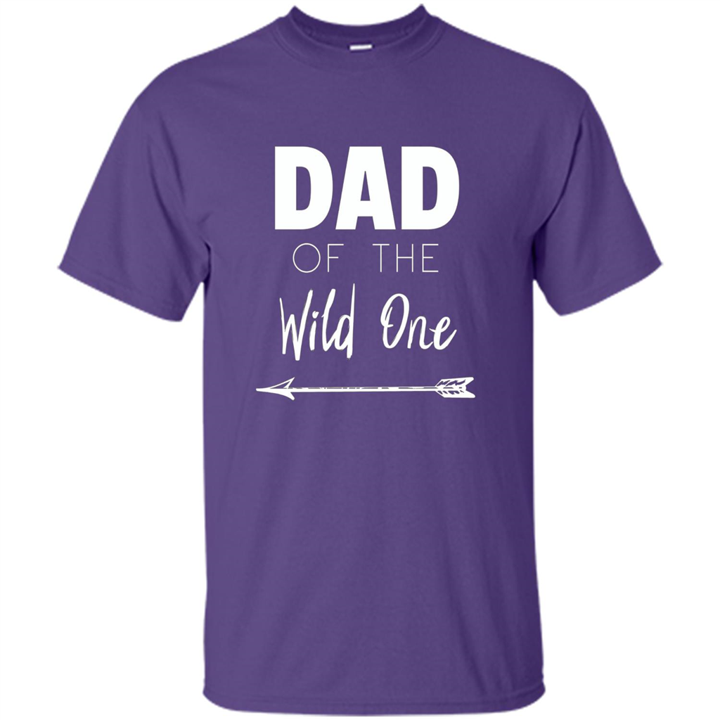 Dad and Kids T-shirt Dad Of The Wild One Father T-shirt Purple
