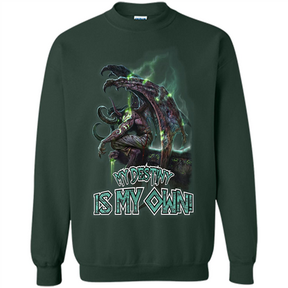 World of Warcraft T-shirt My Destiny Is My Own T-shirt Forest Green