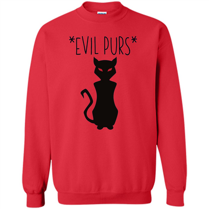 Halloween Black Cat T-shirt Evil Purs Mean Kitty Lovers Gift T-shirt Red