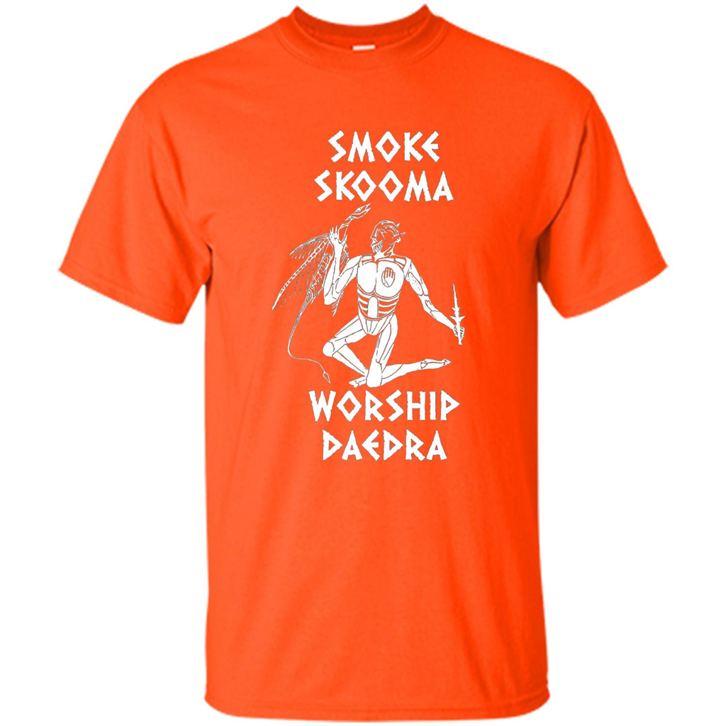 Smoke Skooma Worship Daedra T-shirt Orange