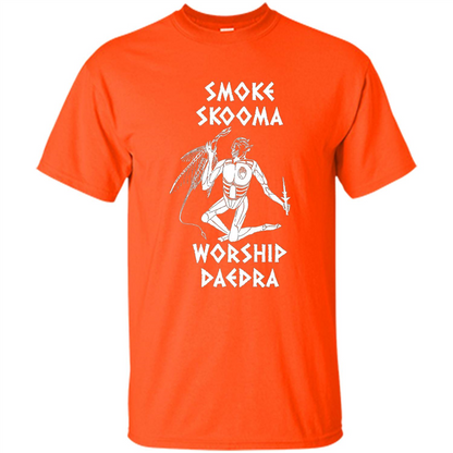 Smoke Skooma Worship Daedra T-shirt Orange
