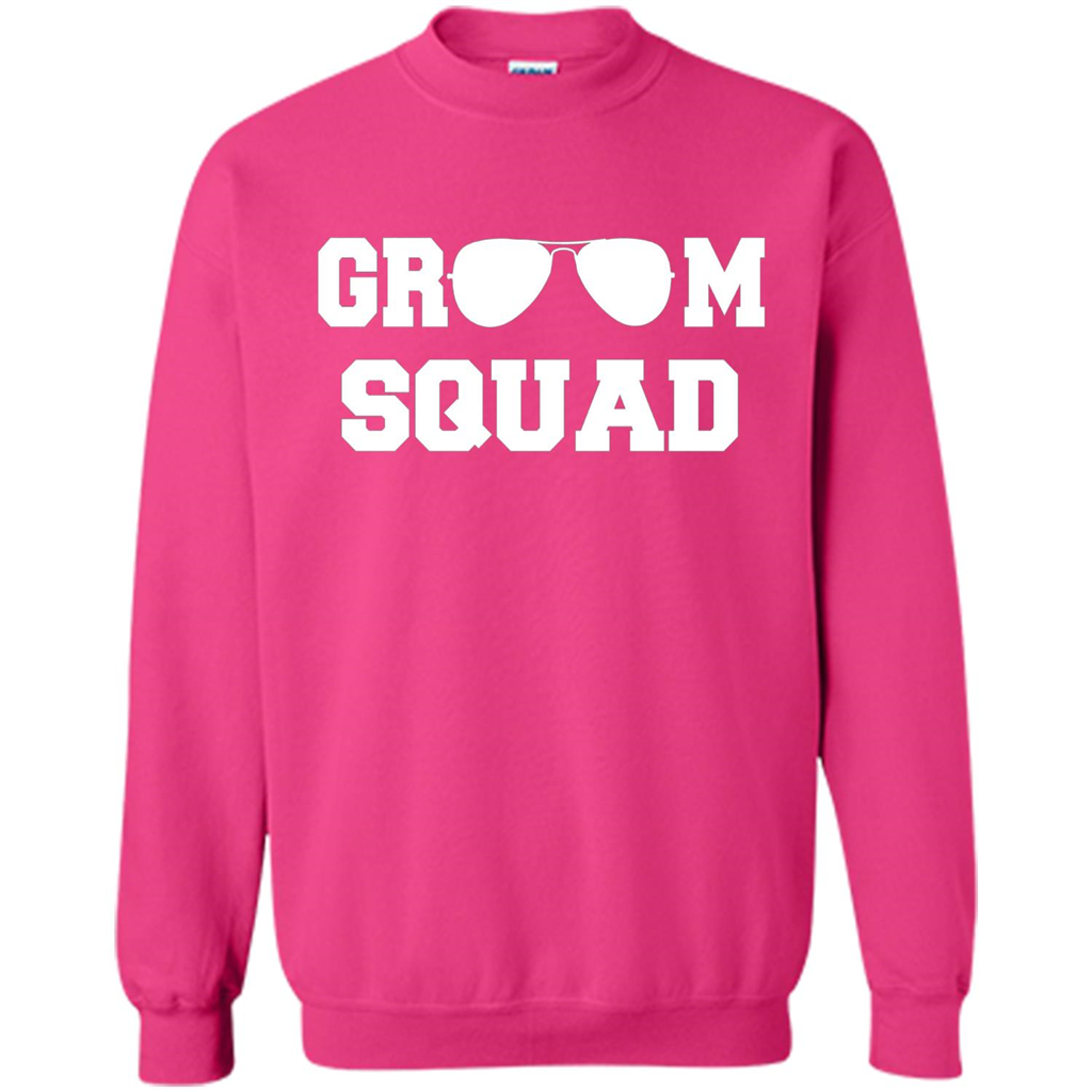 Cool Groom Squad T-Shirt Wedding Party Gift Shirt Heliconia