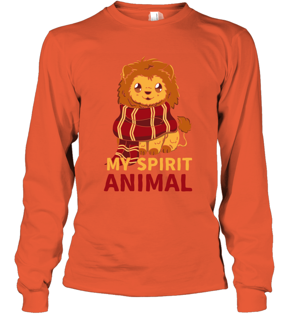 Gryffindor - My Spirit Animal Harry Potter Long Sleeve T-Shirt Long Sleeve T-Shirt Orange