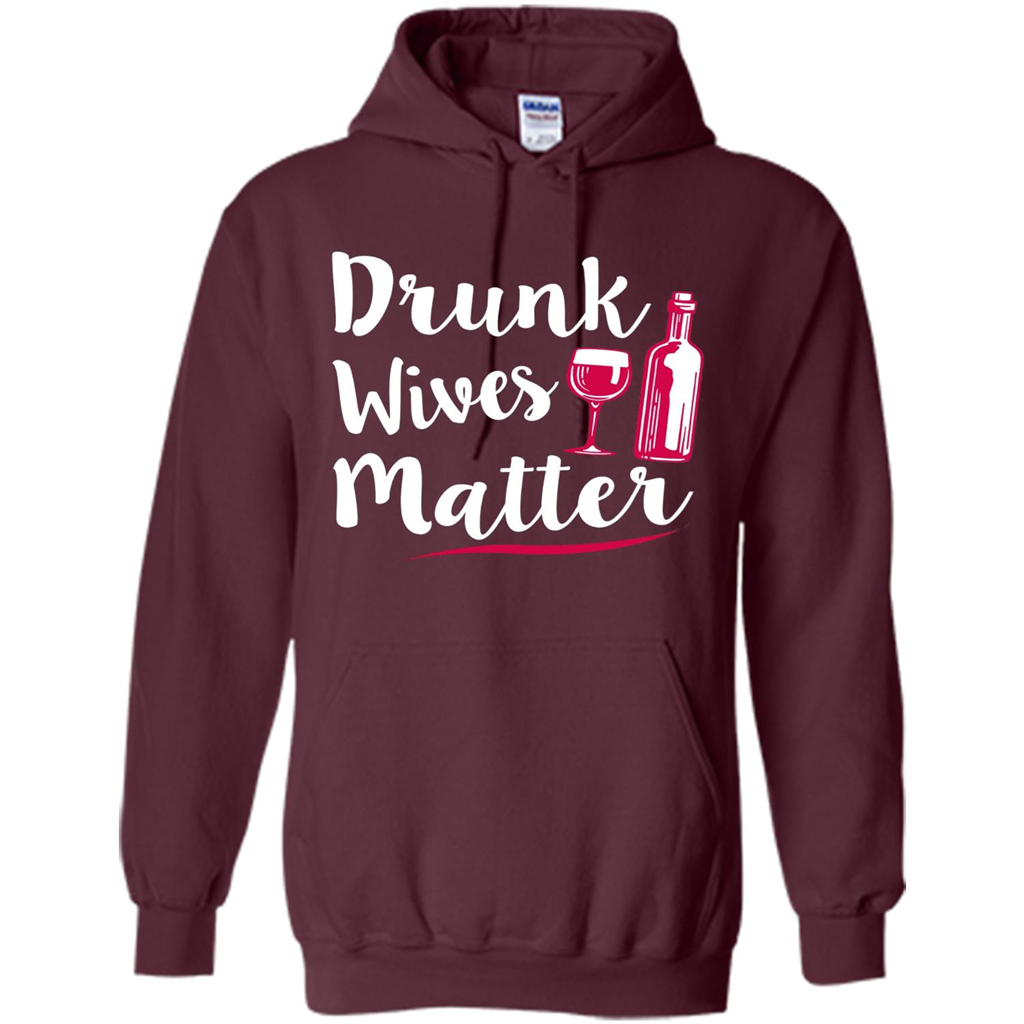 Wine T-shirt Drunk Wives Matter Maroon