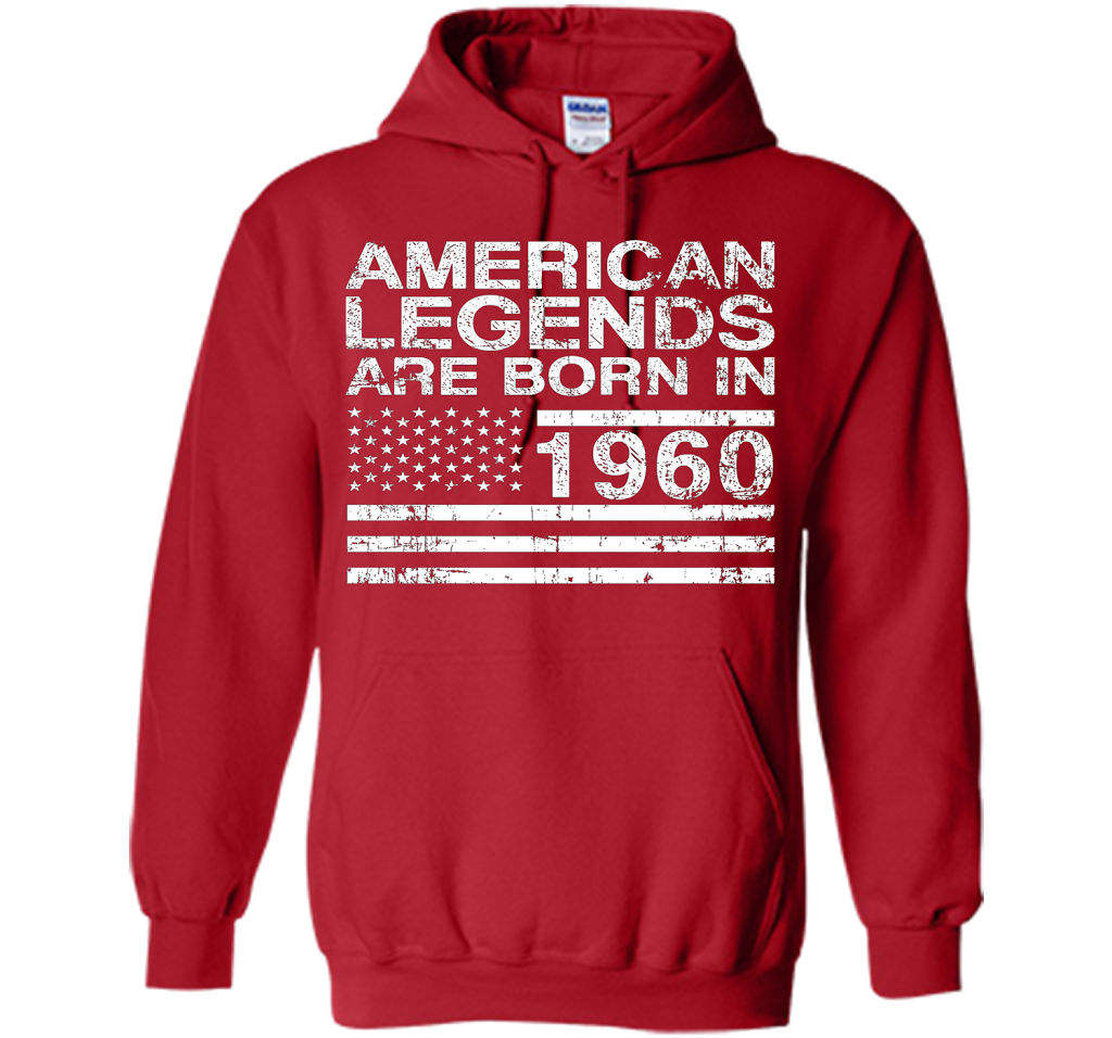 American Legends Are Born in 1960 57th Birthday Gift Tshirts shirt Red