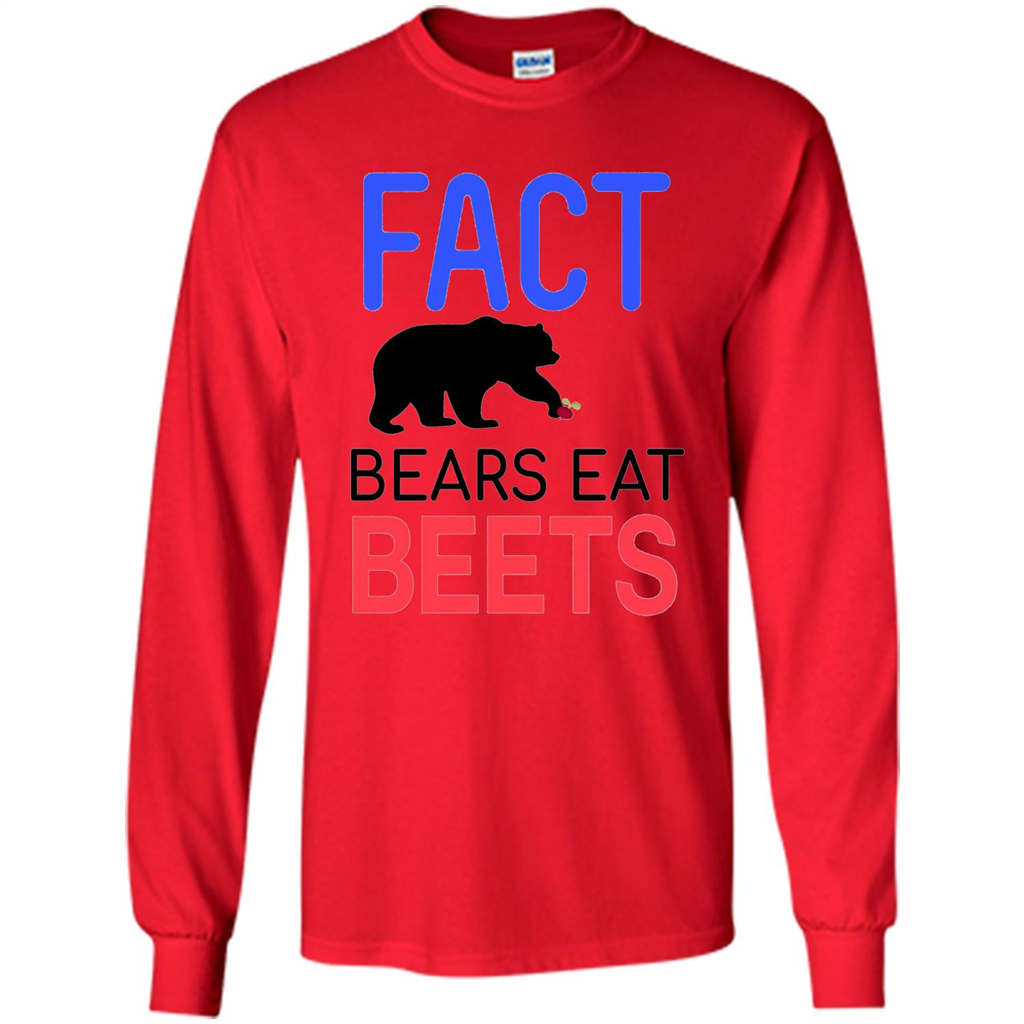 FACT Bears Eat Beets T-shirt Funny Men Women Novelty Gift Red