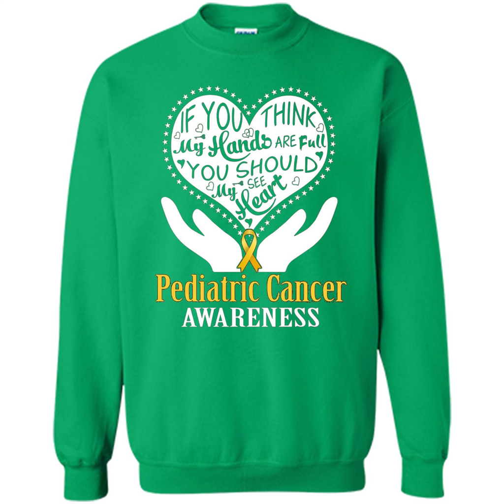Pediatric Cancer T-shirt Raise Awareness Irish Green