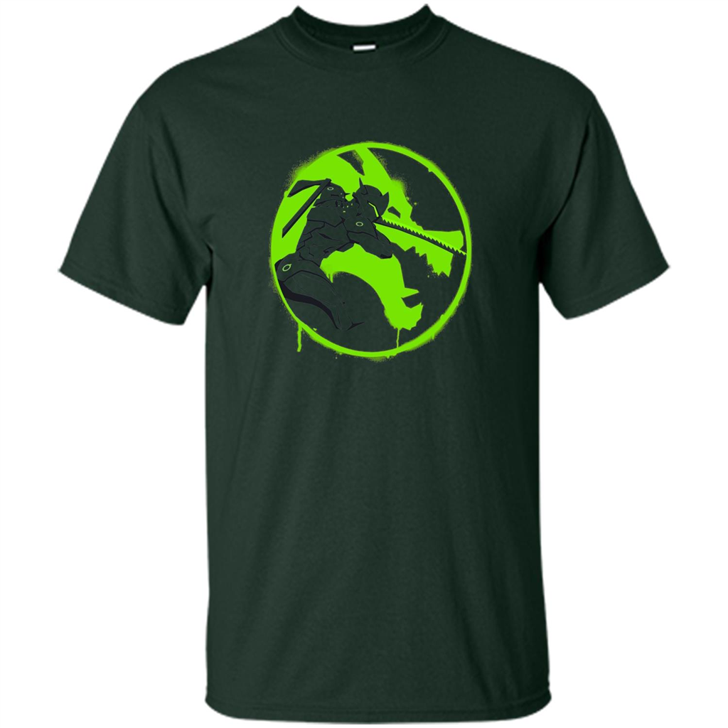 Overwatch Genji Shimada Spray T-shirt Forest Green