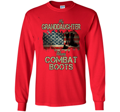Combat Boots Soldier Granddaughter premium tee t-shirt Red
