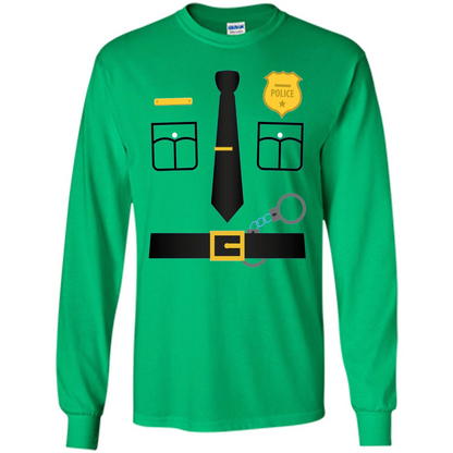 Policeman Costume T-Shirt Halloween Outfit T-shirt Irish Green