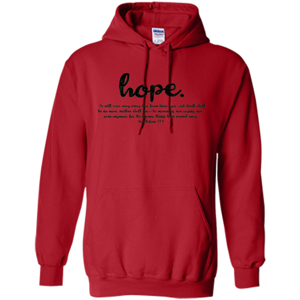 Hope Inspiration Tshirt With Bible Quote Red