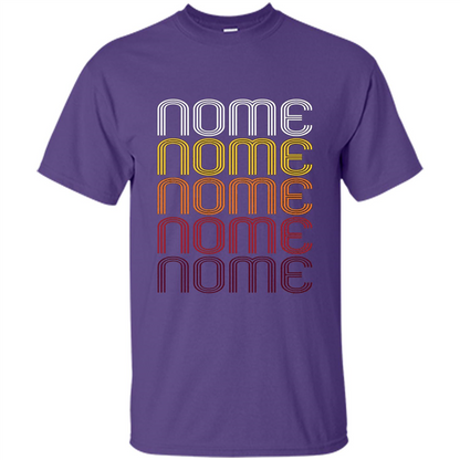 Nome, Vintage Style Alaska T-shirt Purple