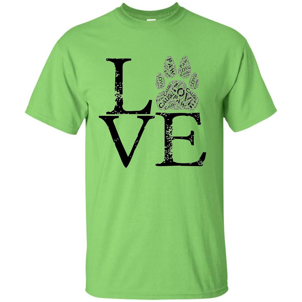 Paw T-shirt Animal Lover T-shirt Lime