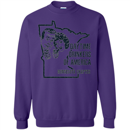 Minnesota Daytime Drinkers Shirt Beer Wine Alcohol Joke T-shirt Purple