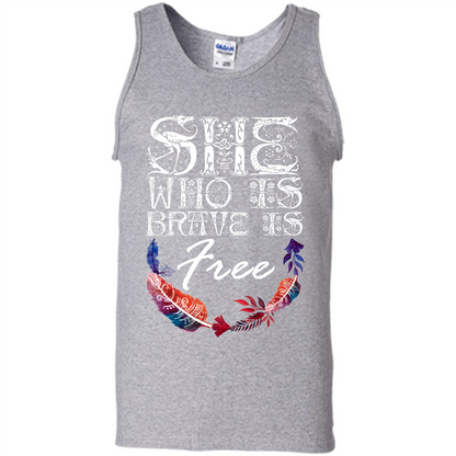 She Is Brave Is Free T-shirt Sport Grey