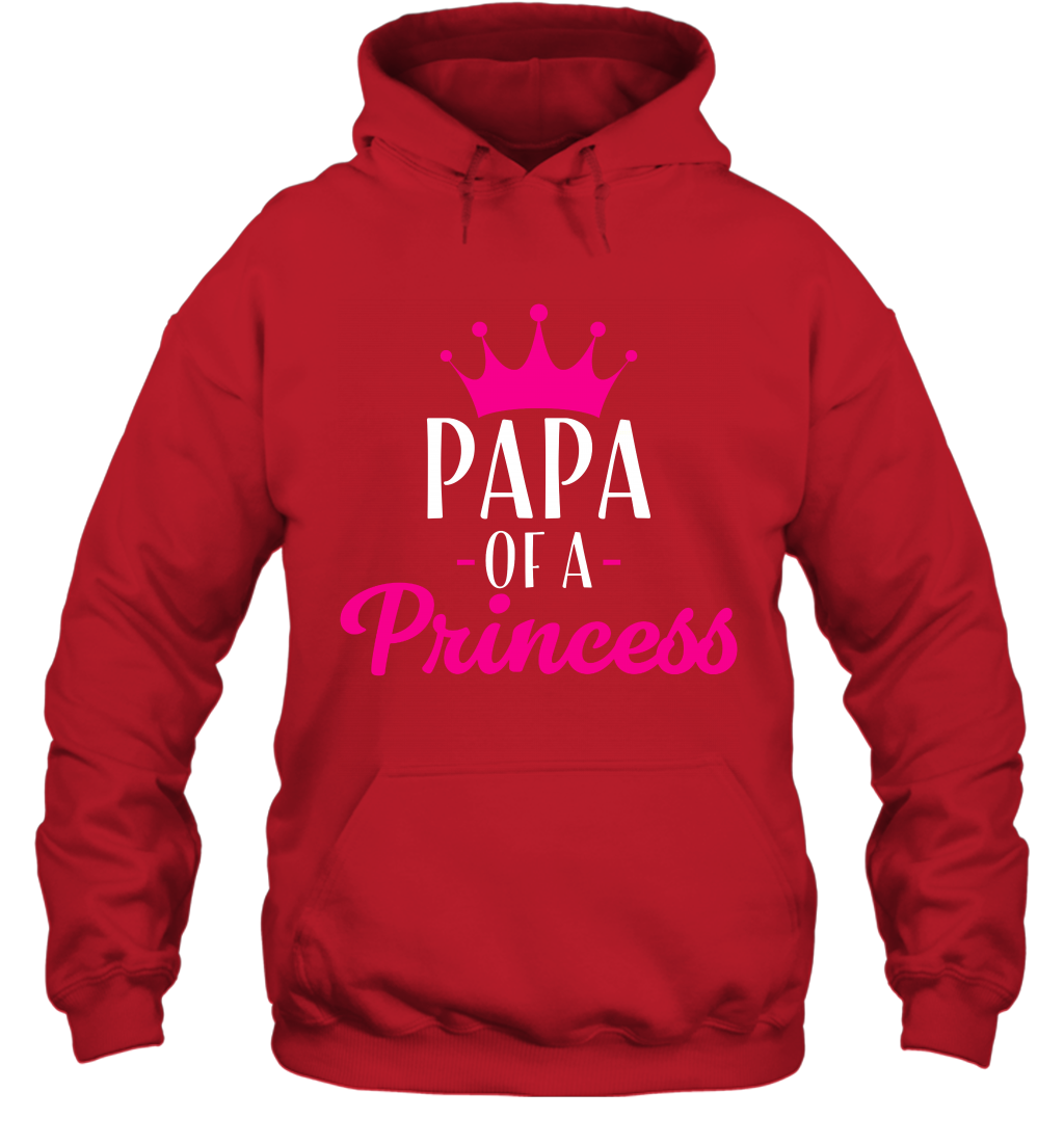 Papa Of A Princess Daddy Father Shirt Hoodie Hoodie Red