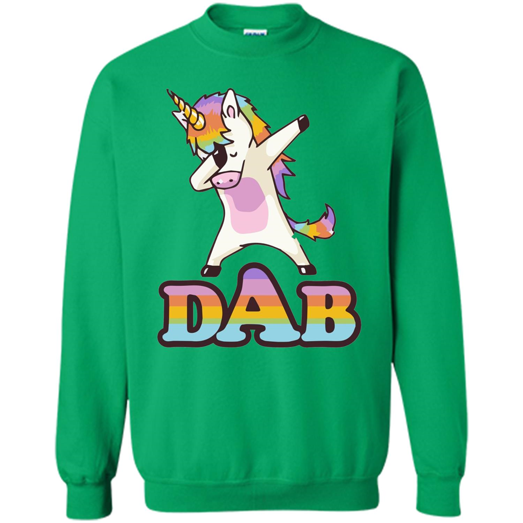 Cute Unicorn Dabbing T-shirt Irish Green