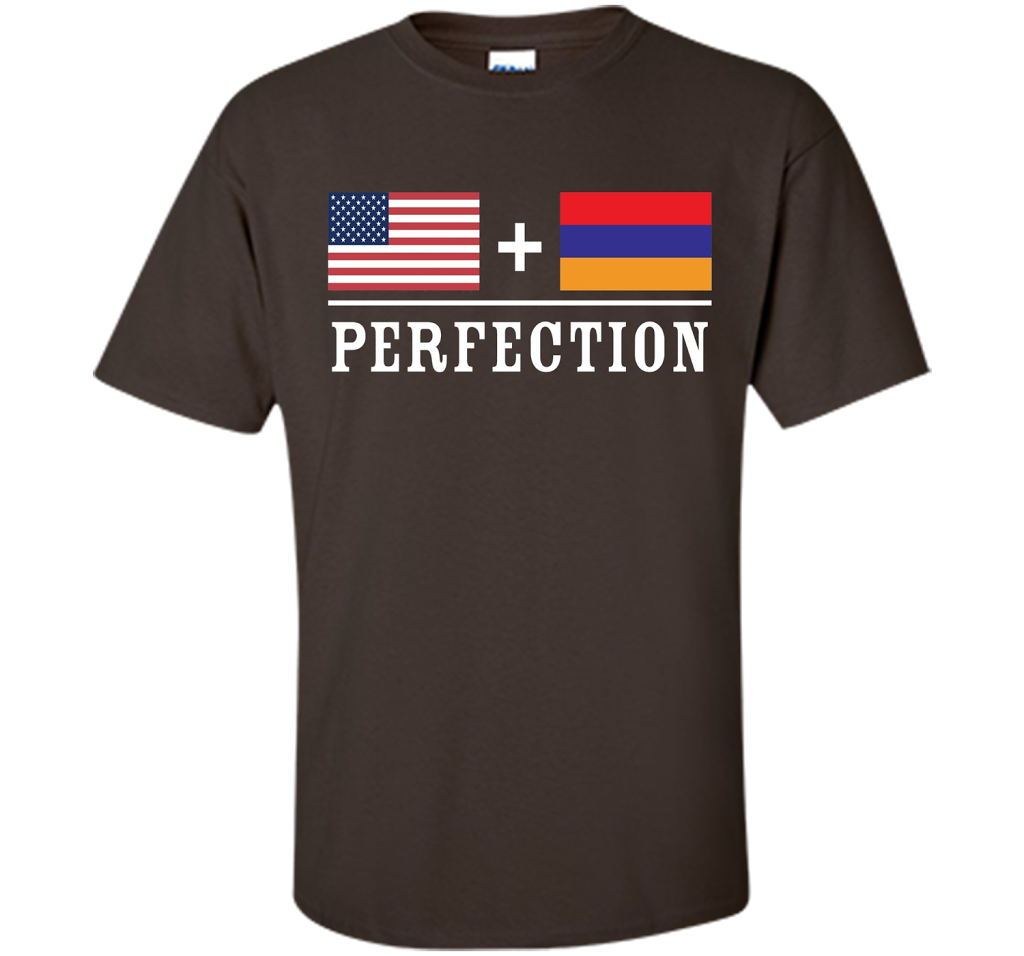 American + Armenian = Perfection Flag T-Shirt t-shirt Dark Chocolate