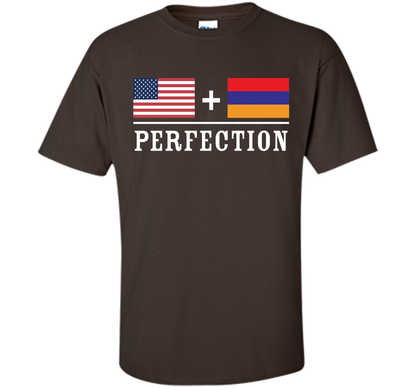American + Armenian = Perfection Flag T-Shirt t-shirt Dark Chocolate