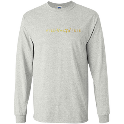 Wild Beautiful Free Logo T-shirt with Endangered Species Ash