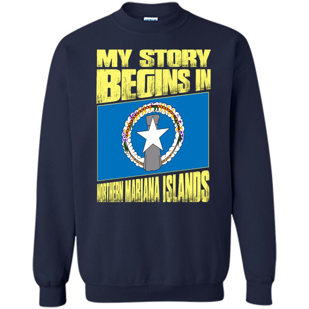 Story Begins In Northern Mariana Islands T-Shirt Navy
