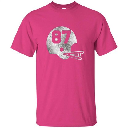 Football Number 87 T-Shirt Player Number Heliconia