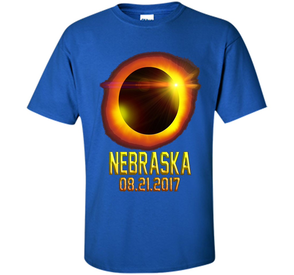 Nebraska Total Solar Eclipse 2017 T-shirt Royal