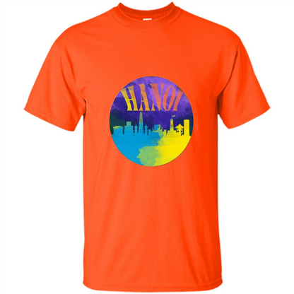 Love Vietnam T-shirt Hanoi Skyline Horizon Sunset Orange