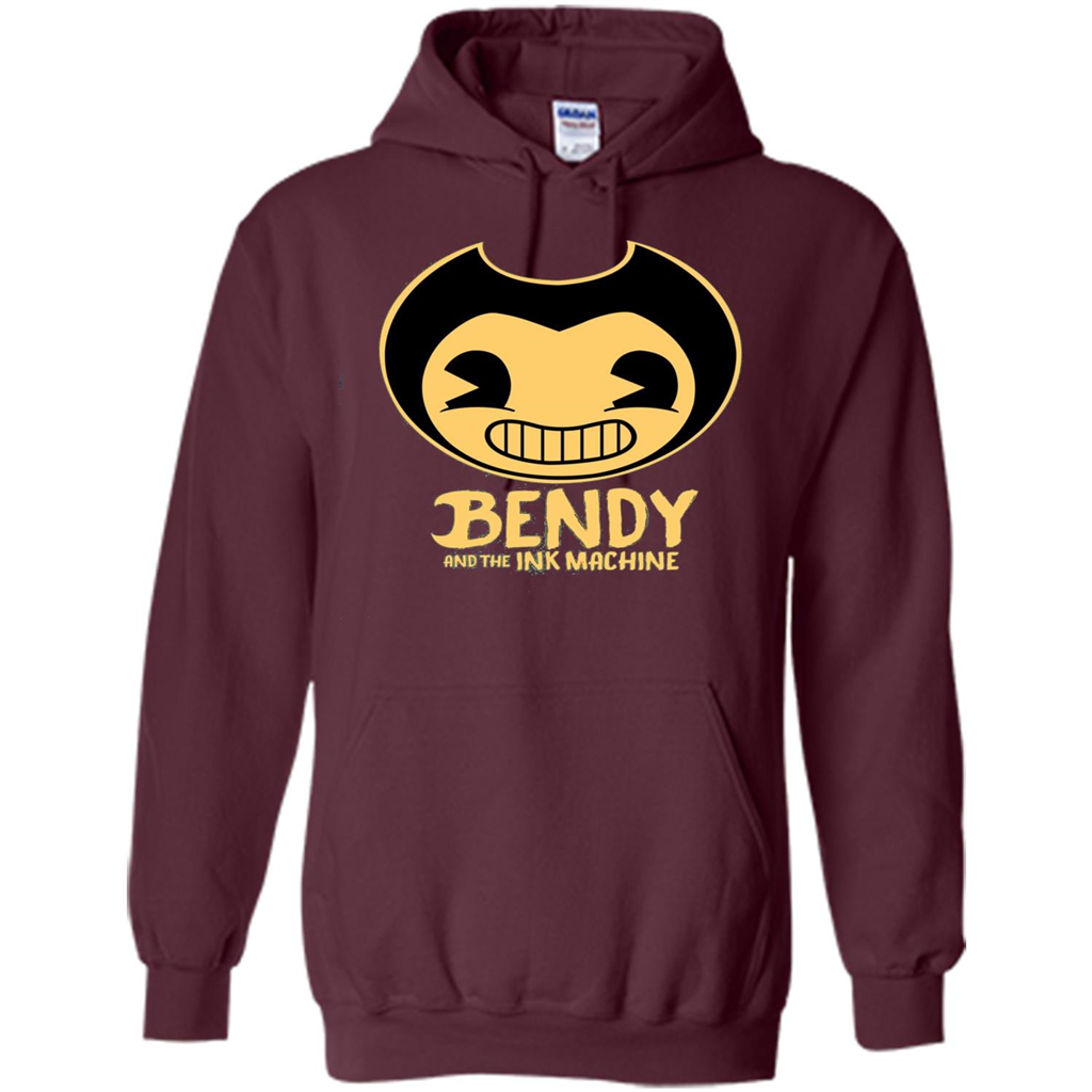Cartoon Internet Game T-shirt Bendy And The Ink Machine Maroon