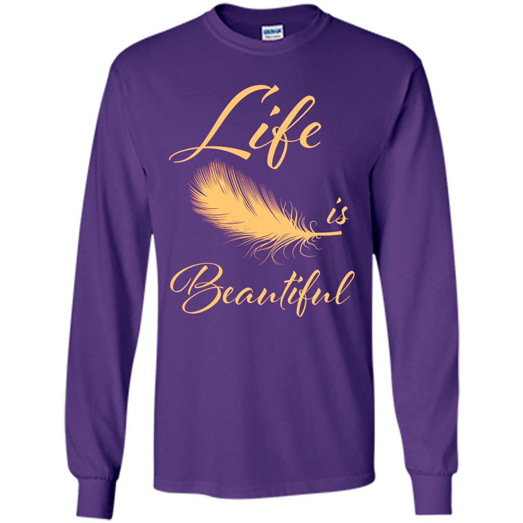 Beautiful Life Wing T-shirt Life Is Beautiful Purple