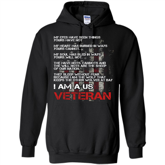 Military T-shirt I Am A Us Veteran T-shirt Black