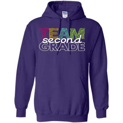 Team Second Grade Teacher T-Shirt Purple