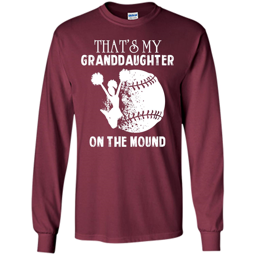 Baseball T-shirt That’s My Granddaughter On The Mound Maroon