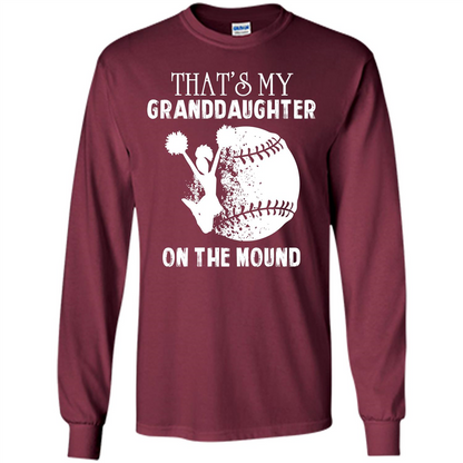 Baseball T-shirt That’s My Granddaughter On The Mound Maroon