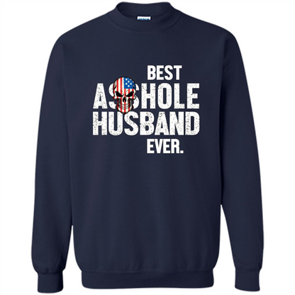 Best Asshole Husband Ever Funny T-shirt Navy