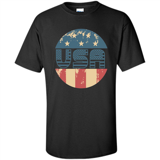 Independence Day T-shirt USA 4th Of July Flag Black