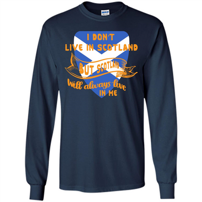 Scotland T-shirt Will Always Live In Me Navy