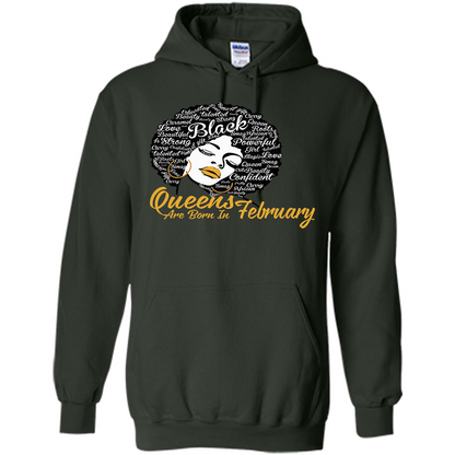 Queen Are Born In February T-shirt Forest Green