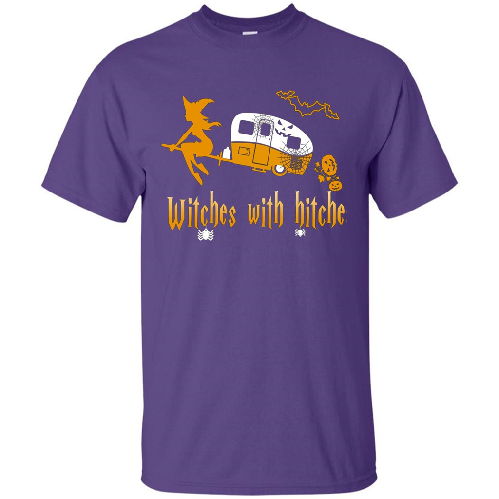 Halloween T-shirt Witches With Hitches T-shirt Purple