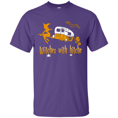 Halloween T-shirt Witches With Hitches T-shirt Purple