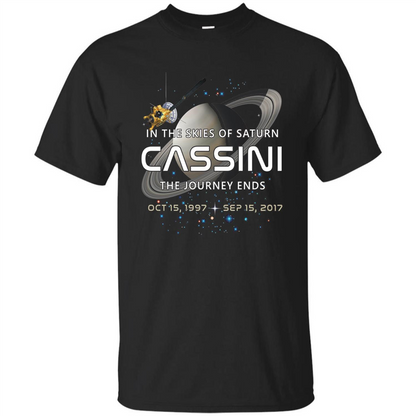 Cassini Spacecraft End Of Mission At Saturn T-Shirt Black
