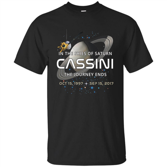 Cassini Spacecraft End Of Mission At Saturn T-Shirt Black
