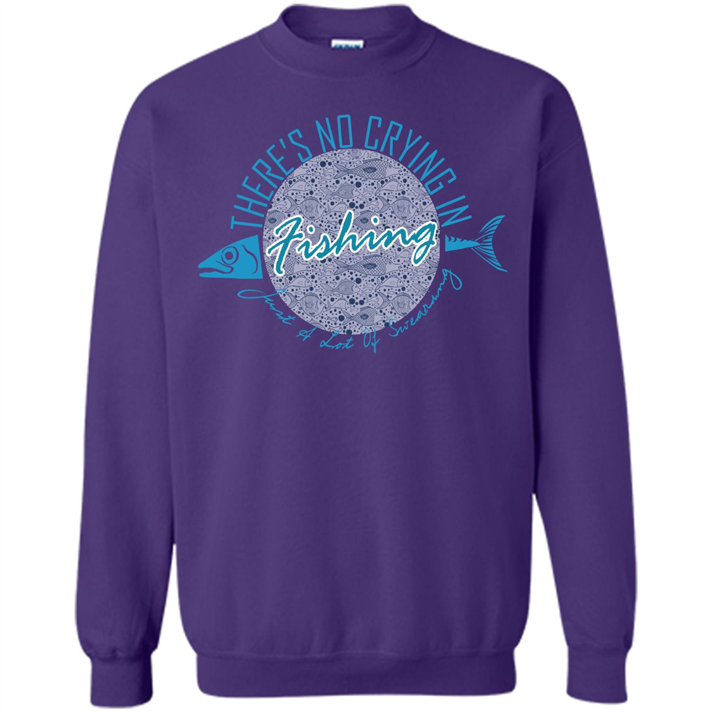 Fishing T-shirt No Crying Fishing Purple