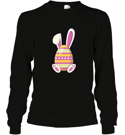 Easter Day Egg Rabbit Shirt Long Sleeve T-Shirt Black