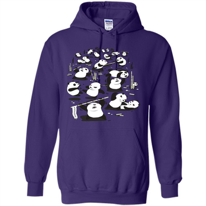 Cute Panda T-shirt Purple