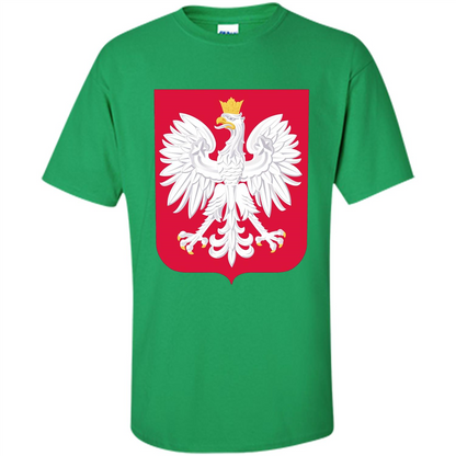 Polish Eagle T-shirt Polska Poland T-shirt Irish Green