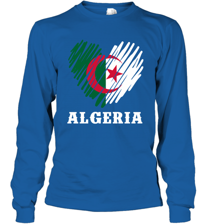 Algeria Flag Shirt Long Sleeve T-Shirt Long Sleeve T-Shirt Royal