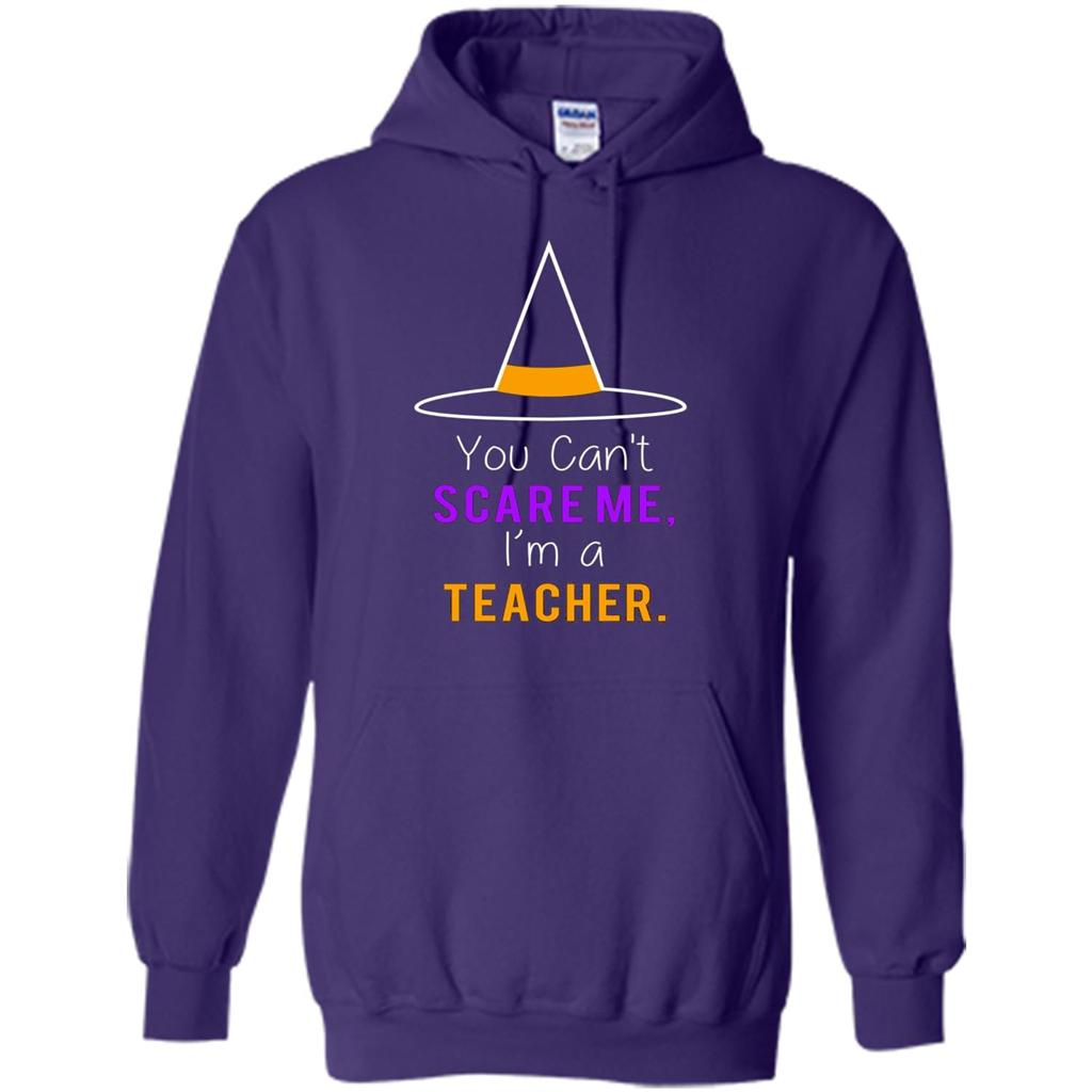 You Can't Scare Me I'm A Teacher T-shirt Funny Halloween T-Shirt Purple