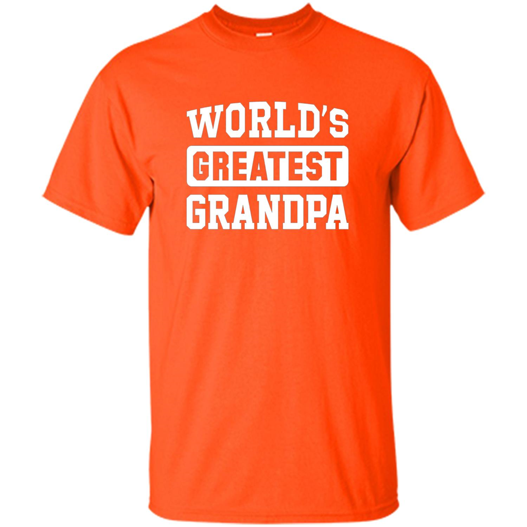 Men's World's Greatest Grandpa T-shirt Orange